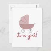 Carte Postale C'est une fille (Devant / Derrière)