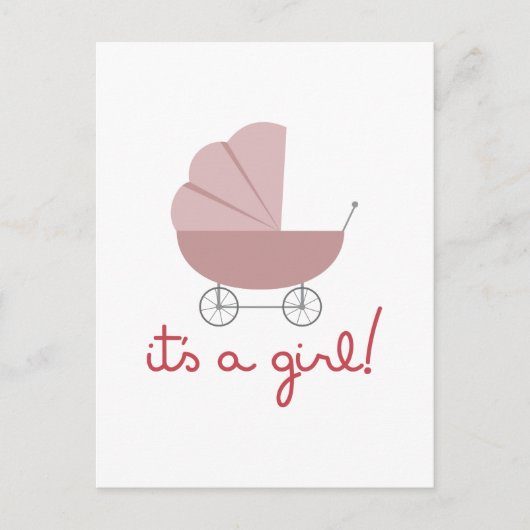 Carte Postale C'est une fille (Devant)