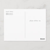 Carte Postale C'est une fille Baby shower d'aquarelle simple vêt (Dos)