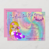 Carte Postale C'est une fille - un bébé à tarte croûtée (Devant / Derrière)