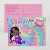 Carte Postale C'est une fille - un bébé à tarte croûtée (Devant / Derrière)