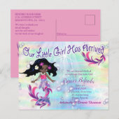 Carte Postale C'est une fille - une fille de sirène (Devant / Derrière)