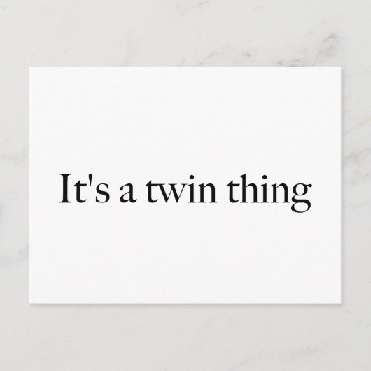 Carte Postale C'est une histoire de jumeaux (Devant)