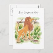Carte postale C'est une jungle ici (Devant / Derrière)
