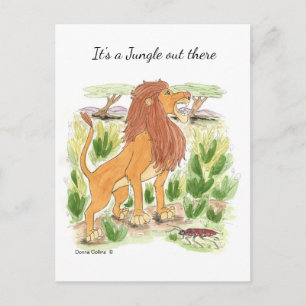 Carte postale C'est une jungle ici