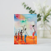 Carte Postale C'est une longue route pour aller chercher de l'ea (Debout devant)