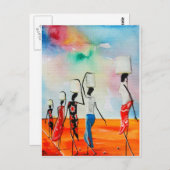 Carte Postale C'est une longue route pour aller chercher de l'ea (Devant / Derrière)