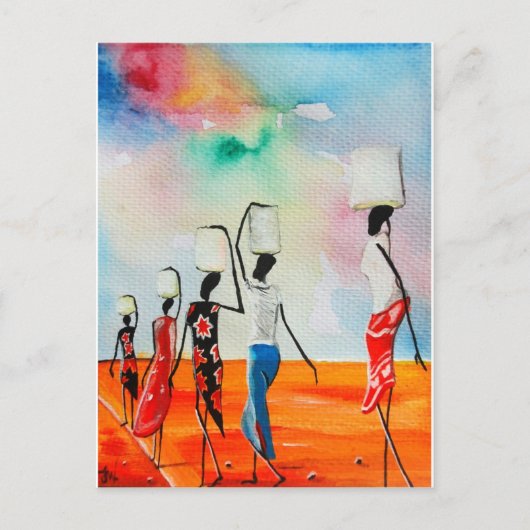 Carte Postale C'est une longue route pour aller chercher de l'ea (Devant)