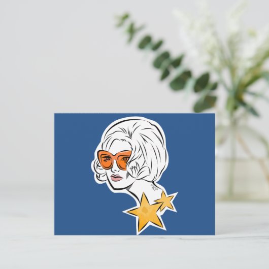 Carte Postale C'est une Star Retro Style (Debout devant)