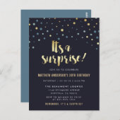 Carte Postale C'est une surprise ! Anniversaire de confettis de (Devant / Derrière)