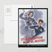 Carte Postale C'est une tradition Deuxième Guerre mondiale (Devant / Derrière)