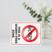 Carte Postale C'est une zone sans souci ! (Debout devant)