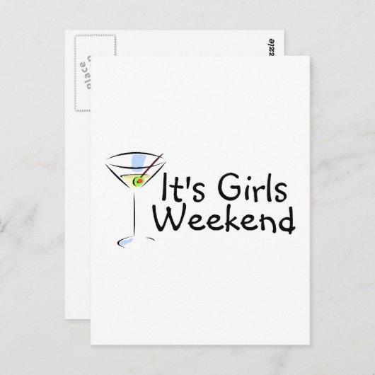 Carte Postale C'est week-end entre filles (Devant / Derrière)