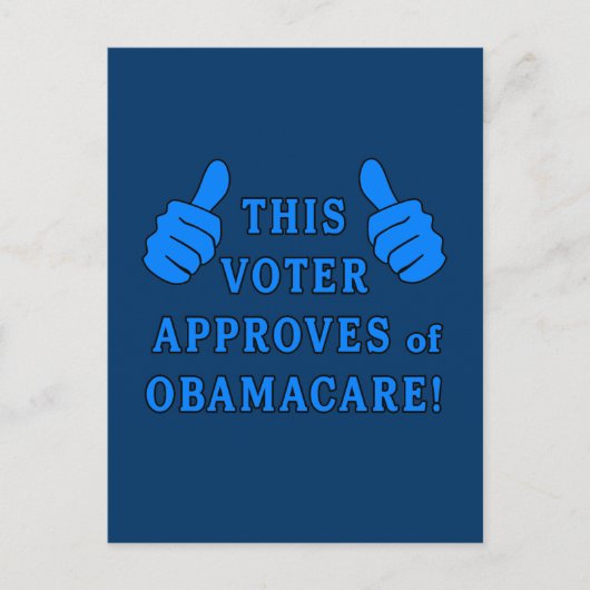 Carte Postale CET ÉLECTEUR approuve l'Obamacare (Devant)