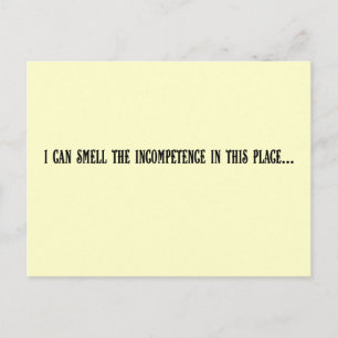 Carte Postale Cet endroit est synonyme d'incompétence