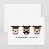 Carte Postale C'était dur mais vous l'avez fait les bouledogues  (Devant / Derrière)