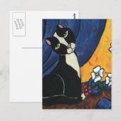 Carte Postale C'était pas moi - Tuxedo Chat (Devant / Derrière)