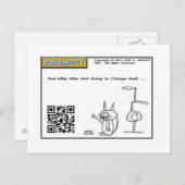 Carte Postale Cette Aint Kitty Litter va se changer (Devant / Derrière)