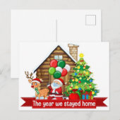 Carte Postale Cette Année, Nous Sommes Restés À La Maison Père N (Devant / Derrière)