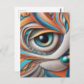 Carte Postale Cette belle vectorielle de chat art est l'addit pa (Devant / Derrière)