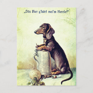 Carte Postale Cette bière appartient à mon maître !