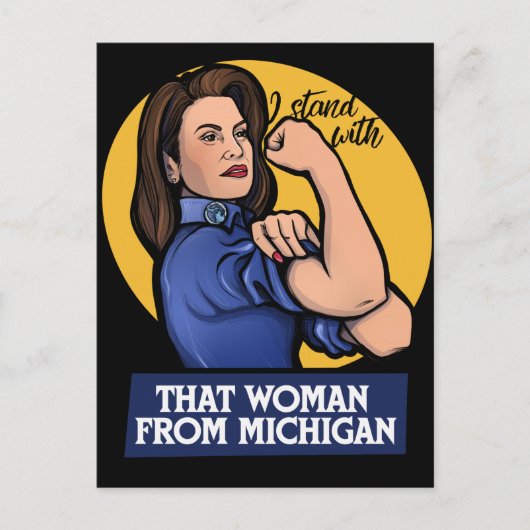 Carte Postale Cette femme du Michigan Gretchen Whitmer (Devant)