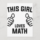 Carte Postale Cette fille aime les maths (Devant)