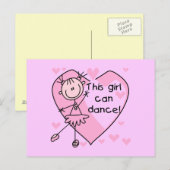 Carte Postale Cette fille peut danser T-shirts et cadeaux (Devant / Derrière)