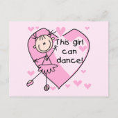 Carte Postale Cette fille peut danser T-shirts et cadeaux (Devant)