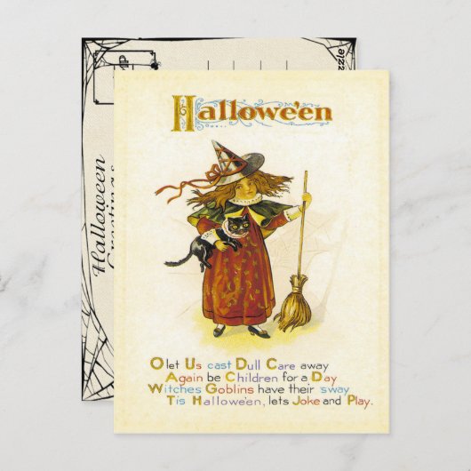 Carte Postale Cette Hallowe'en (Devant / Derrière)