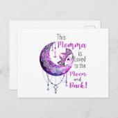 Carte Postale Cette Momma est aimée à la lune et à l'arrière (Devant / Derrière)