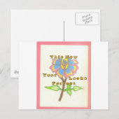 Carte Postale Cette nouvelle année semble parfait floral texte a (Devant / Derrière)