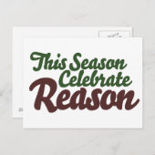 Carte Postale Cette saison célèbre la raison (Devant / Derrière)