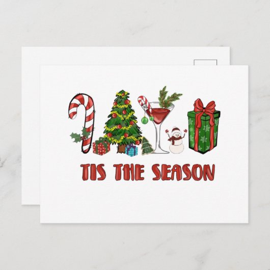 Carte Postale Cette Saison Joyeux Noël (Devant / Derrière)