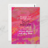 Carte Postale Ceux que nous aimons ne disparaissent pas (Devant / Derrière)