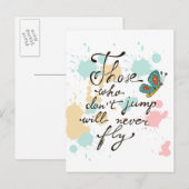 Carte Postale Ceux Qui Ne Sautent Pas Ne Voleront Jamais (Devant / Derrière)