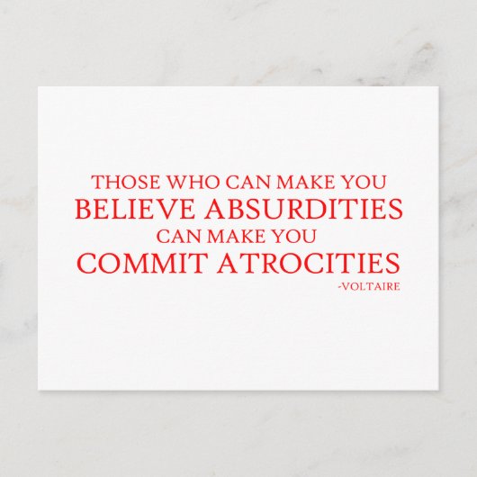 Carte Postale Ceux qui peuvent vous faire croire aux absurdités (Devant)