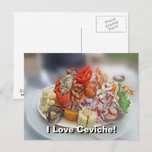 Carte Postale Ceviche péruvienne ! (Devant / Derrière)