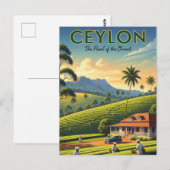 Carte Postale Ceylan Sri Lanka Travel (Devant / Derrière)