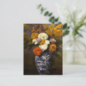 Carte Postale Cezanne - Dahlias, peinture florale (Debout devant)