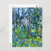 Carte Postale Cezanne - Dans les bois (Devant / Derrière)
