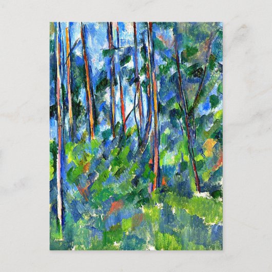 Carte Postale Cezanne - Dans les bois (Devant)