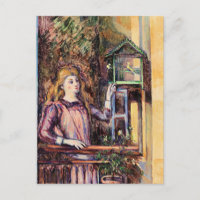 Cezanne - Fille avec cage à oiseaux