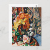 Carte Postale Cezanne - Le Vase Fleuri (Devant / Derrière)