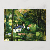 Carte Postale Cezanne - Maisons dans la verdure, 1881, (Devant)
