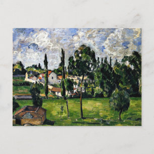 Carte Postale Cezanne - Paysage avec ligne d'eau