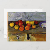 Carte Postale Cezanne - Pommes et biscuits (Devant / Derrière)