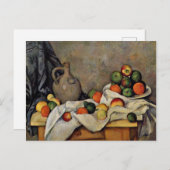 Carte Postale Cezanne - Rideau, Jug et Fruit (Devant / Derrière)
