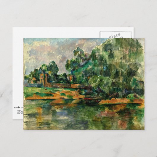Carte Postale Cezanne - Riverbank (Devant / Derrière)