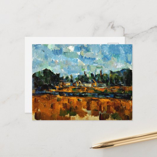 Carte Postale Cezanne - Riverbanks (Devant/Arrière en situation)